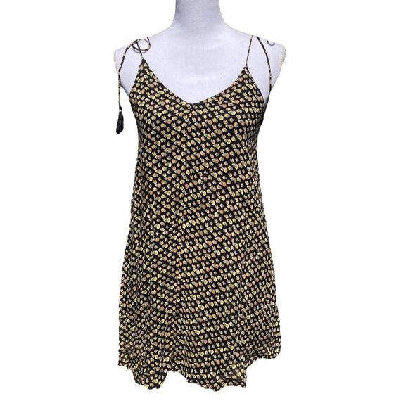 Amuse Society Avenida Del Sol Dress Floral Tie Tassel Strap Women's Extra Small - Picture 4 of 13